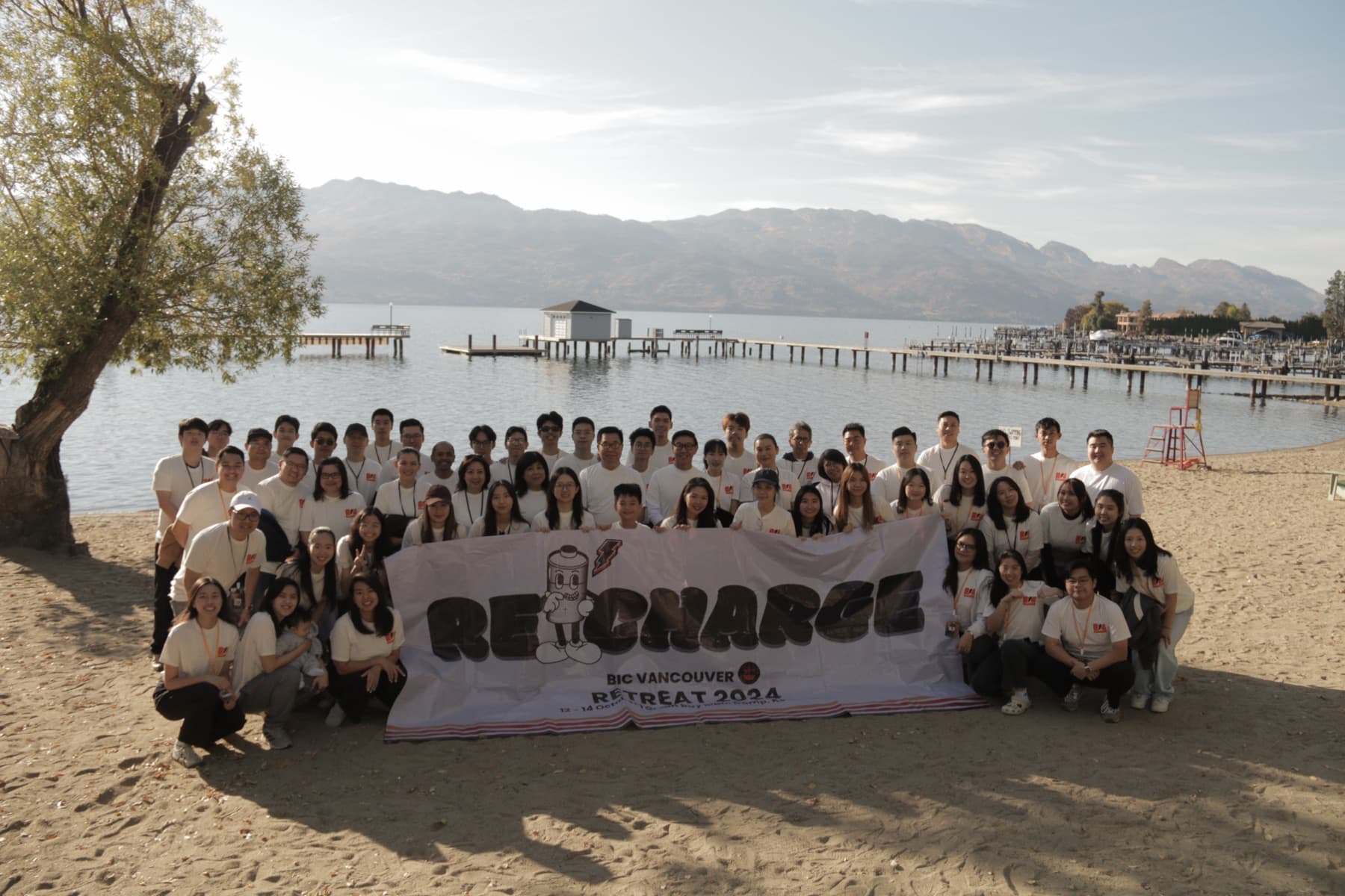 BIC Vancouver Retreat 2024 — RECHARGE, the whole group by the lake